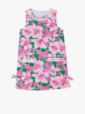 Girls Lily Pulitzer Sleeveless Dress Pink And Green Floral Orchids